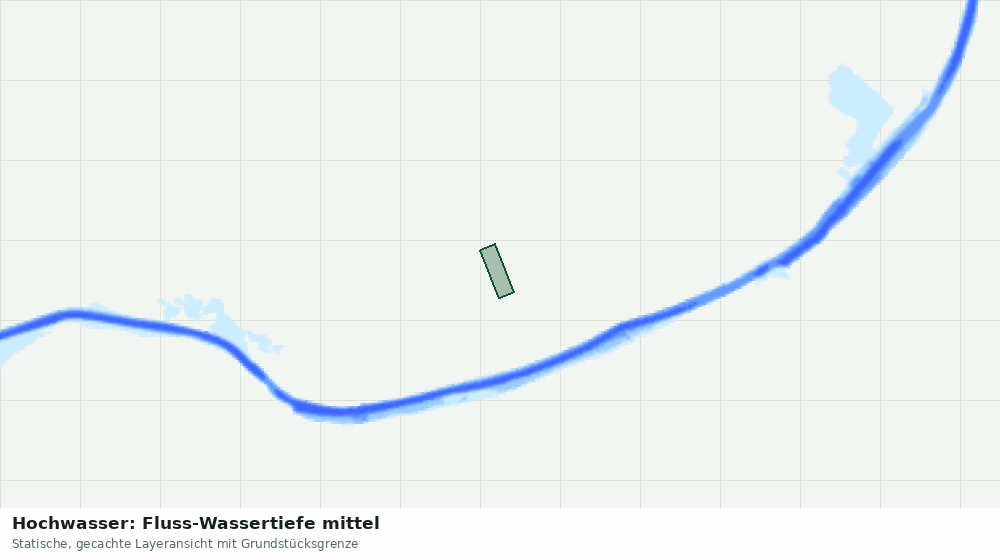 Statische Kartenansicht: Hochwasser: Fluss-Wassertiefe mittel