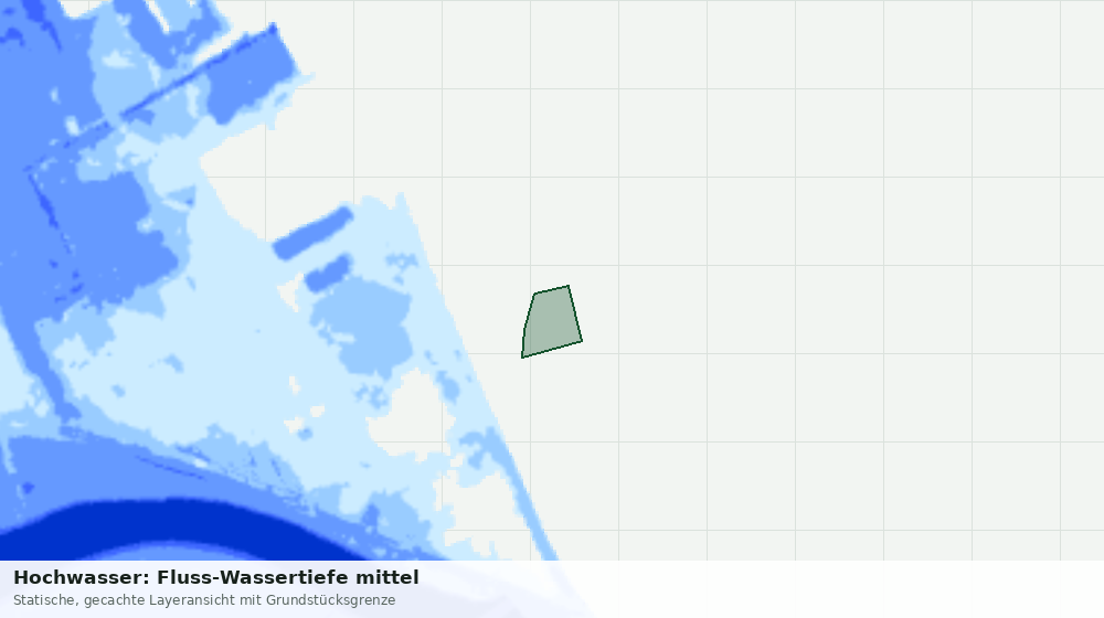Statische Kartenansicht: Hochwasser: Fluss-Wassertiefe mittel