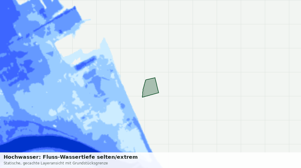 Statische Kartenansicht: Hochwasser: Fluss-Wassertiefe selten/extrem