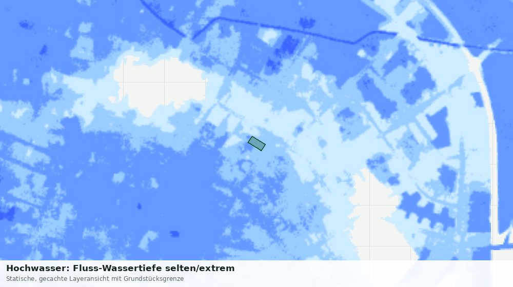 Statische Kartenansicht: Hochwasser: Fluss-Wassertiefe selten/extrem