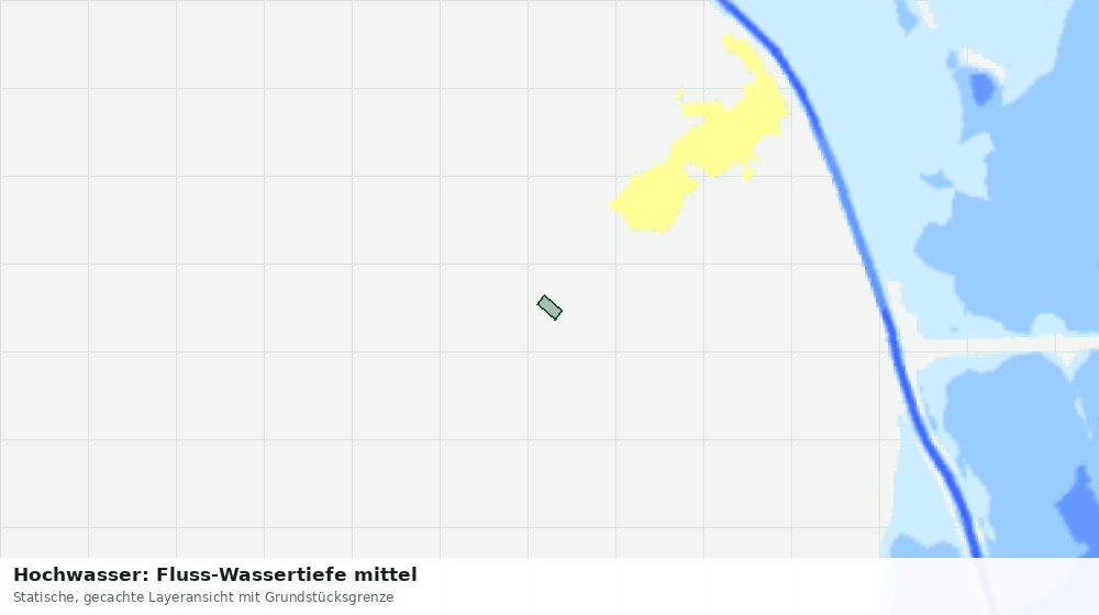 Statische Kartenansicht: Hochwasser: Fluss-Wassertiefe mittel