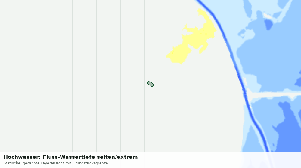 Statische Kartenansicht: Hochwasser: Fluss-Wassertiefe selten/extrem