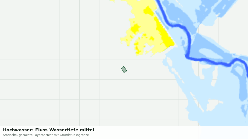 Statische Kartenansicht: Hochwasser: Fluss-Wassertiefe mittel