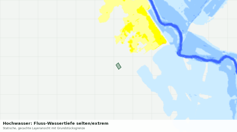 Statische Kartenansicht: Hochwasser: Fluss-Wassertiefe selten/extrem
