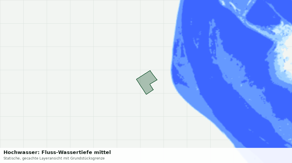 Statische Kartenansicht: Hochwasser: Fluss-Wassertiefe mittel