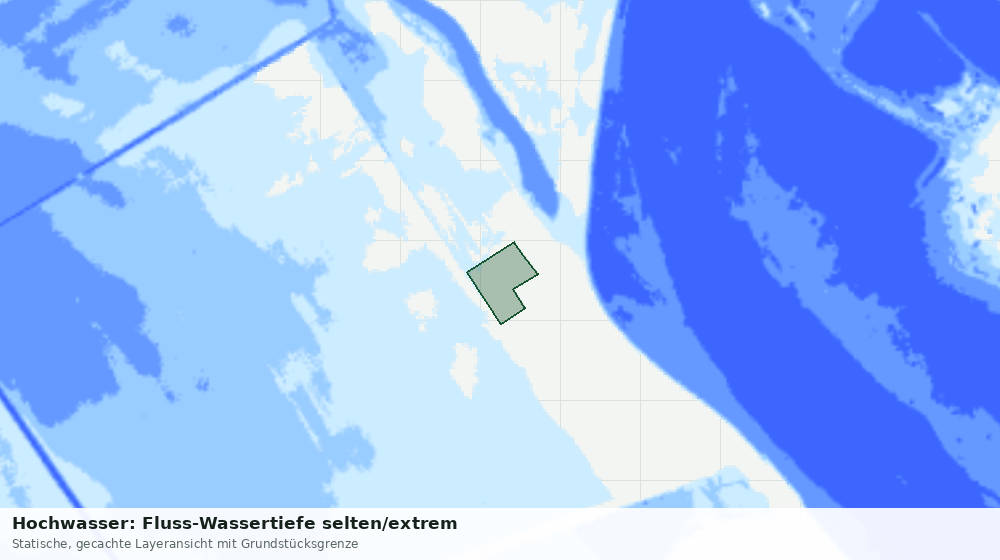 Statische Kartenansicht: Hochwasser: Fluss-Wassertiefe selten/extrem