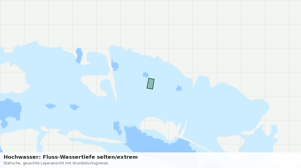 Statische Kartenansicht: Hochwasser: Fluss-Wassertiefe selten/extrem