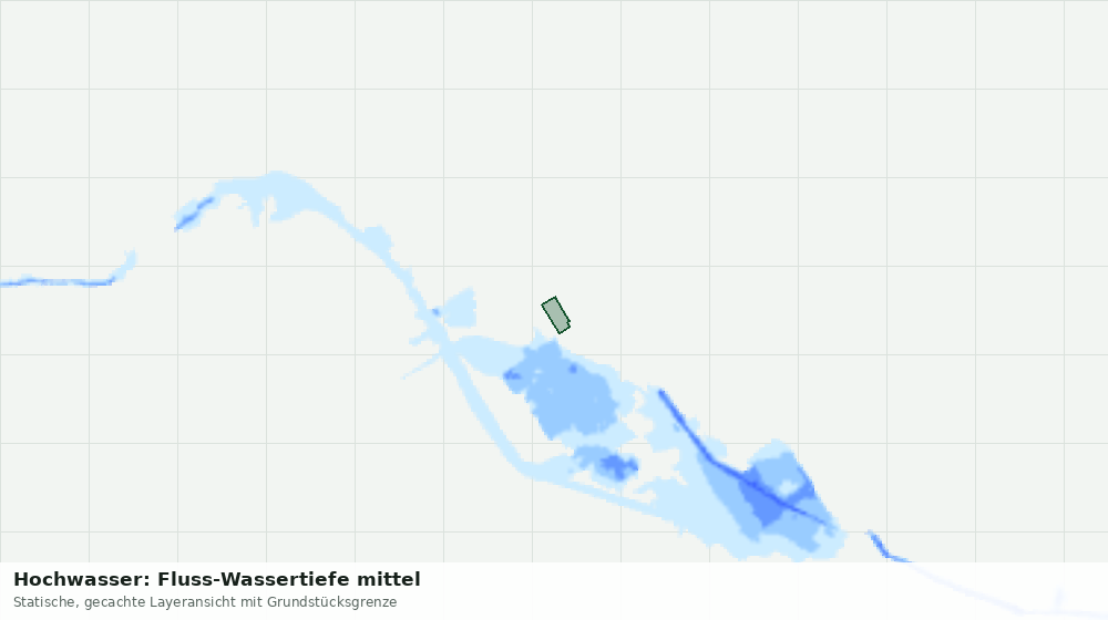 Statische Kartenansicht: Hochwasser: Fluss-Wassertiefe mittel