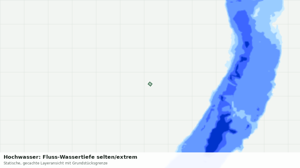 Statische Kartenansicht: Hochwasser: Fluss-Wassertiefe selten/extrem
