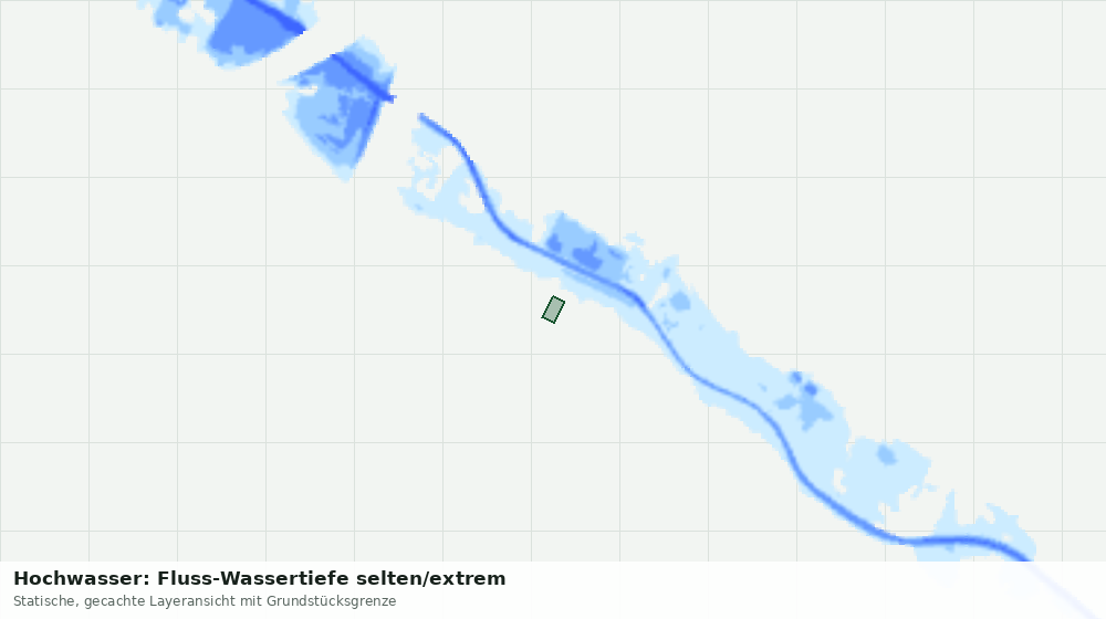 Statische Kartenansicht: Hochwasser: Fluss-Wassertiefe selten/extrem