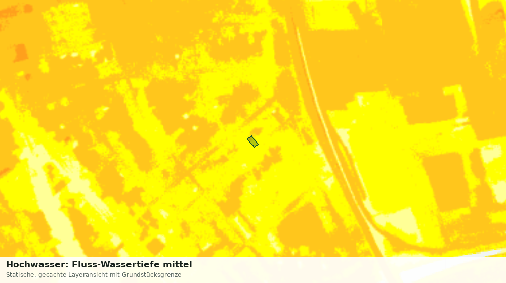 Statische Kartenansicht: Hochwasser: Fluss-Wassertiefe mittel