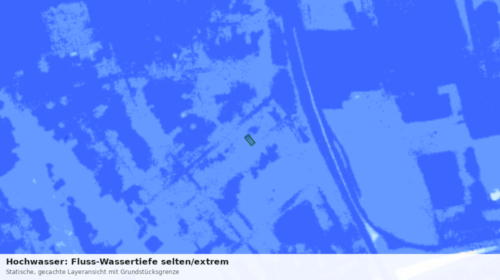Statische Kartenansicht: Hochwasser: Fluss-Wassertiefe selten/extrem