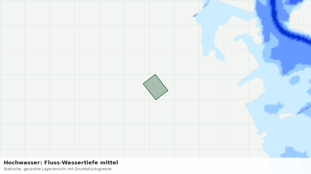 Statische Kartenansicht: Hochwasser: Fluss-Wassertiefe mittel