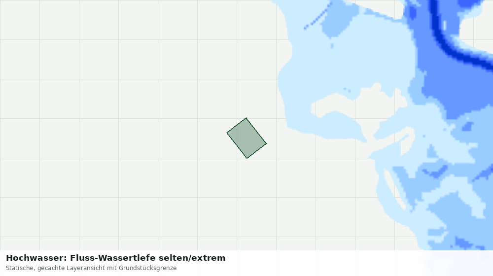 Statische Kartenansicht: Hochwasser: Fluss-Wassertiefe selten/extrem