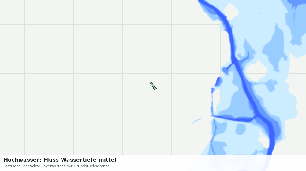 Statische Kartenansicht: Hochwasser: Fluss-Wassertiefe mittel