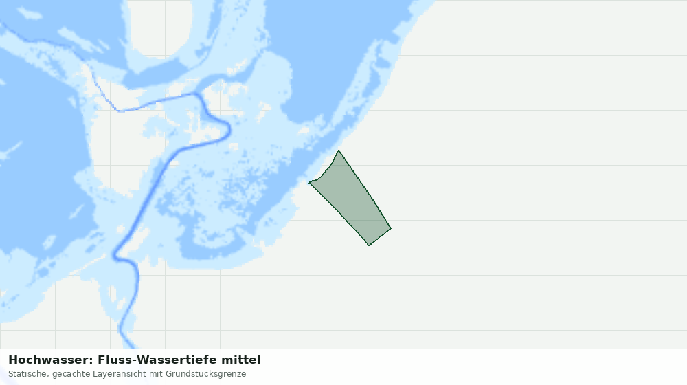 Statische Kartenansicht: Hochwasser: Fluss-Wassertiefe mittel