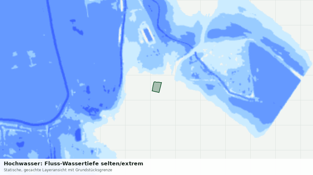 Statische Kartenansicht: Hochwasser: Fluss-Wassertiefe selten/extrem