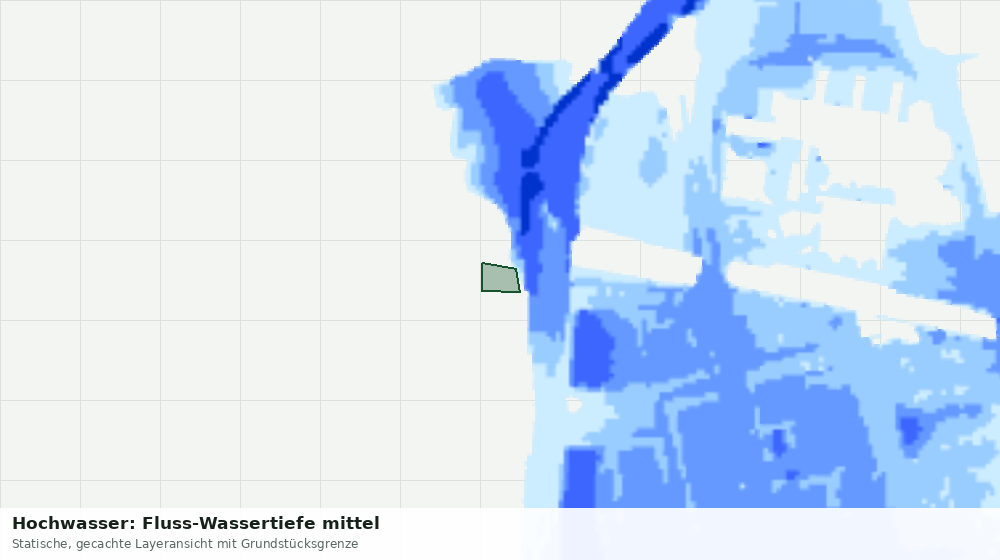 Statische Kartenansicht: Hochwasser: Fluss-Wassertiefe mittel