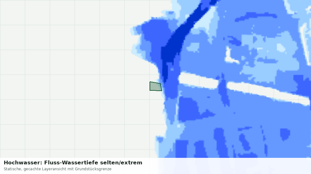 Statische Kartenansicht: Hochwasser: Fluss-Wassertiefe selten/extrem