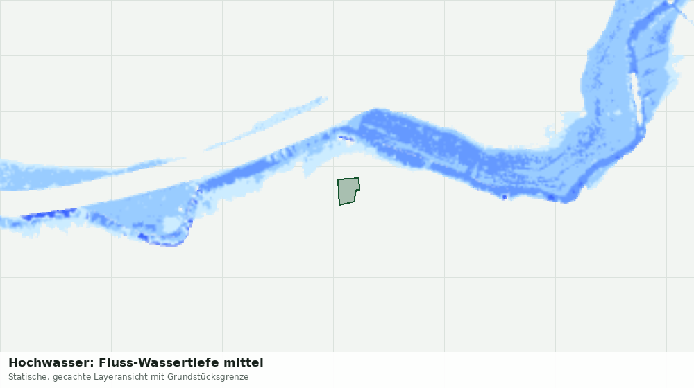 Statische Kartenansicht: Hochwasser: Fluss-Wassertiefe mittel