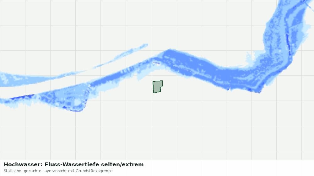 Statische Kartenansicht: Hochwasser: Fluss-Wassertiefe selten/extrem