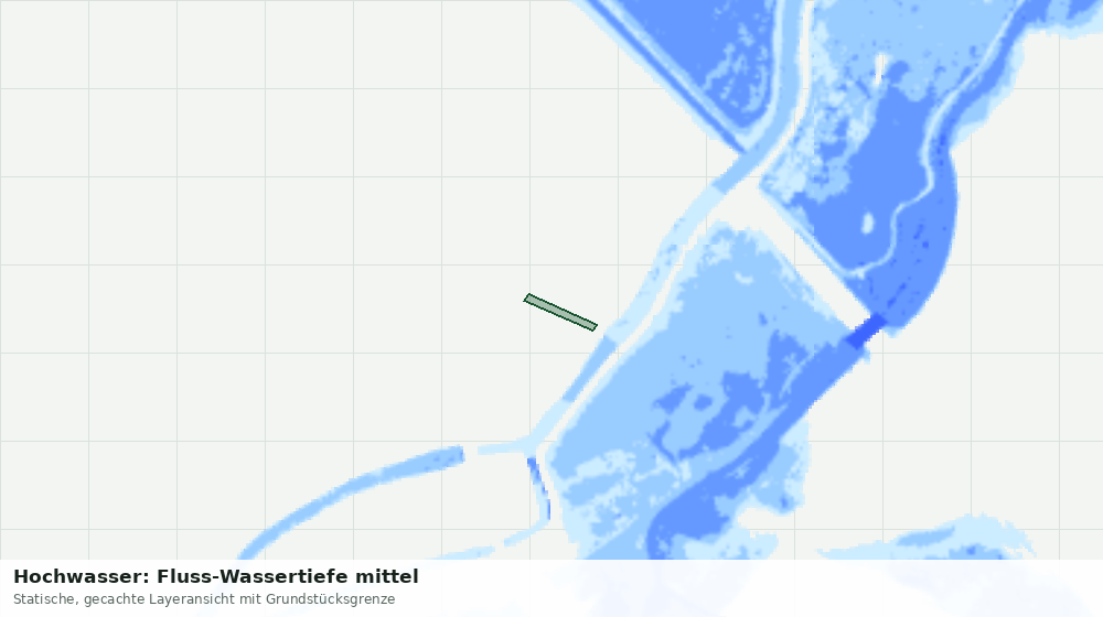 Statische Kartenansicht: Hochwasser: Fluss-Wassertiefe mittel