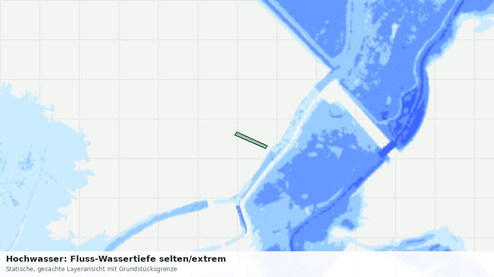 Statische Kartenansicht: Hochwasser: Fluss-Wassertiefe selten/extrem