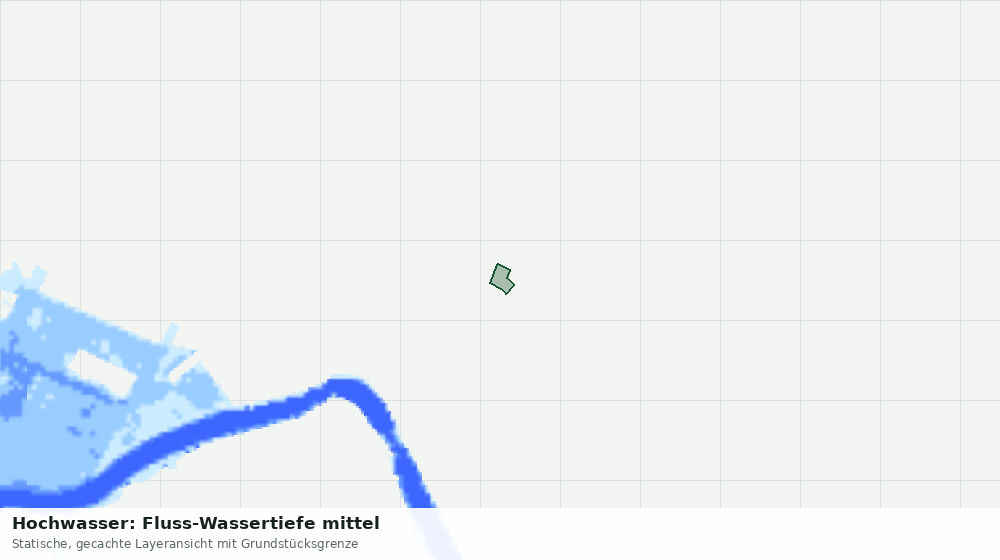 Statische Kartenansicht: Hochwasser: Fluss-Wassertiefe mittel