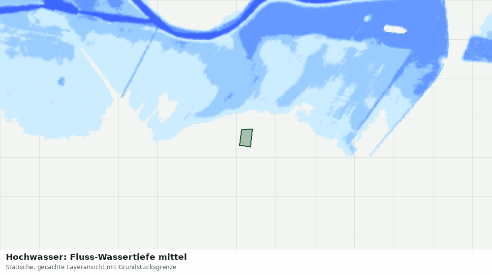 Statische Kartenansicht: Hochwasser: Fluss-Wassertiefe mittel