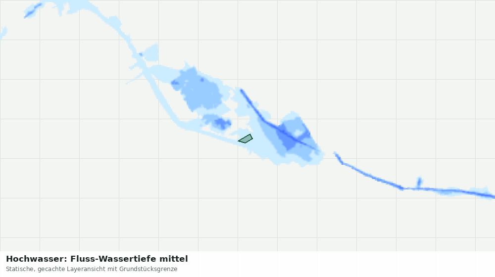 Statische Kartenansicht: Hochwasser: Fluss-Wassertiefe mittel