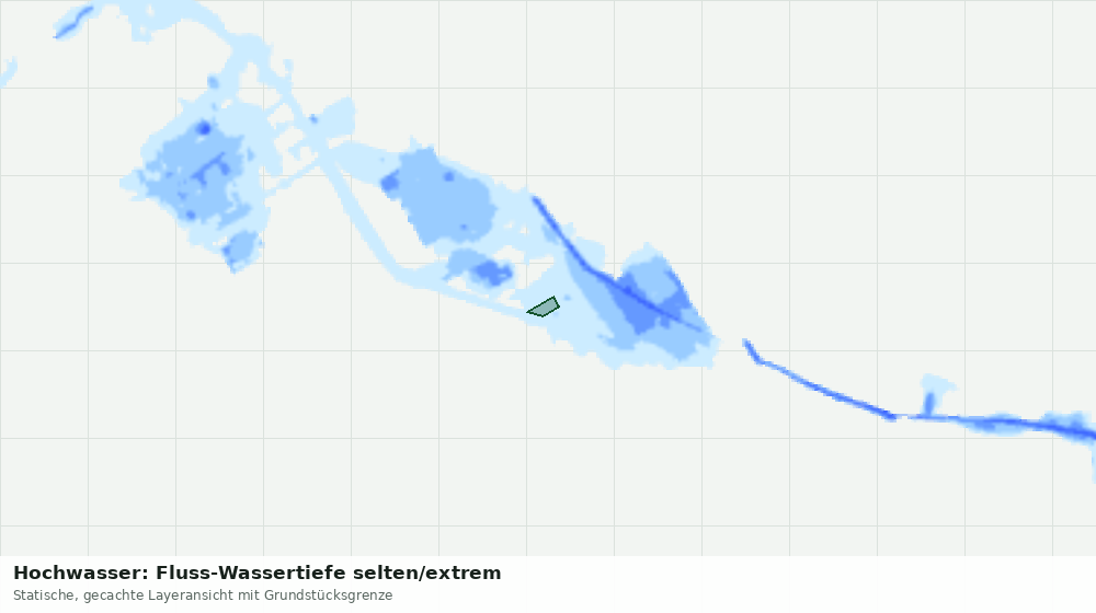 Statische Kartenansicht: Hochwasser: Fluss-Wassertiefe selten/extrem