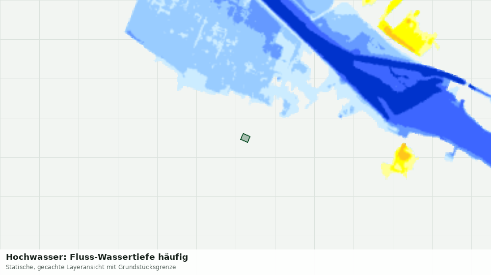 Statische Kartenansicht: Hochwasser: Fluss-Wassertiefe häufig