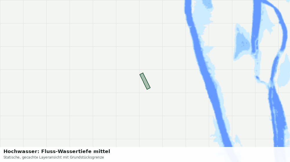 Statische Kartenansicht: Hochwasser: Fluss-Wassertiefe mittel