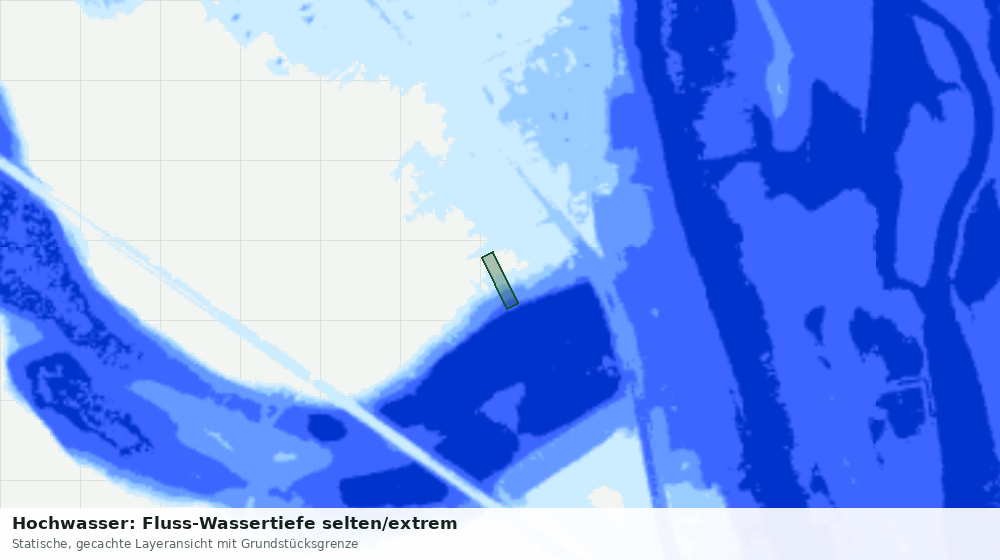 Statische Kartenansicht: Hochwasser: Fluss-Wassertiefe selten/extrem