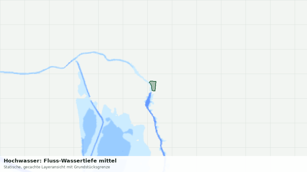 Statische Kartenansicht: Hochwasser: Fluss-Wassertiefe mittel
