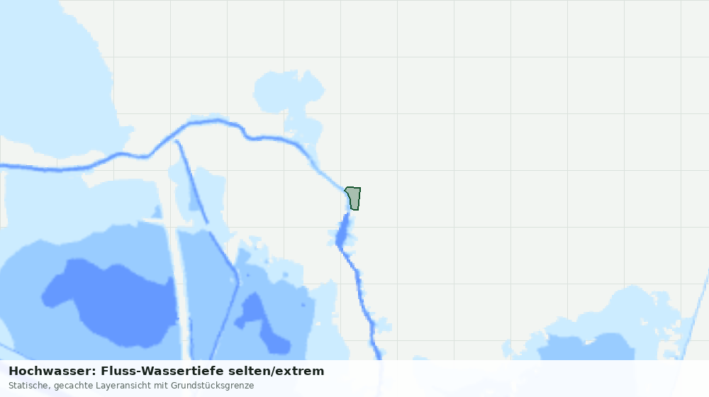 Statische Kartenansicht: Hochwasser: Fluss-Wassertiefe selten/extrem