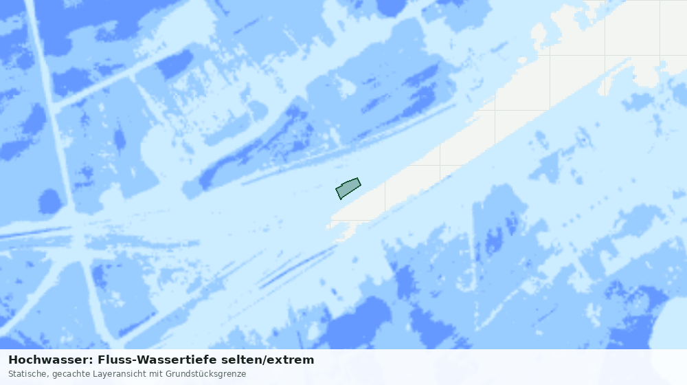 Statische Kartenansicht: Hochwasser: Fluss-Wassertiefe selten/extrem