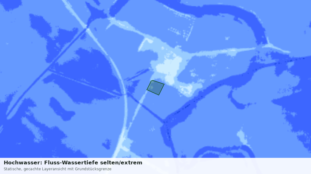 Statische Kartenansicht: Hochwasser: Fluss-Wassertiefe selten/extrem