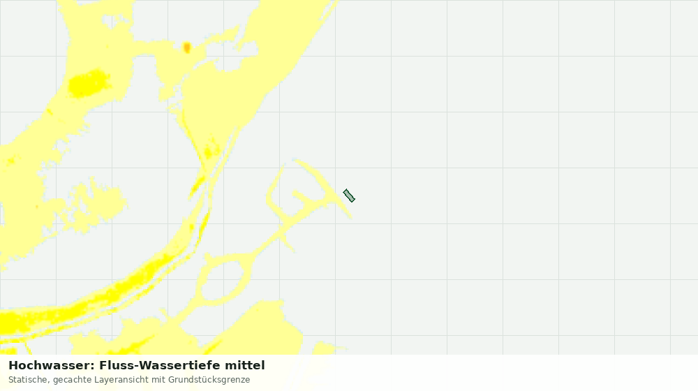 Statische Kartenansicht: Hochwasser: Fluss-Wassertiefe mittel
