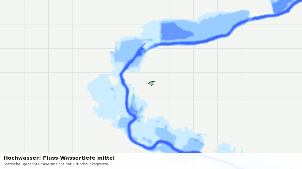 Statische Kartenansicht: Hochwasser: Fluss-Wassertiefe mittel