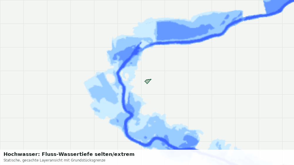 Statische Kartenansicht: Hochwasser: Fluss-Wassertiefe selten/extrem