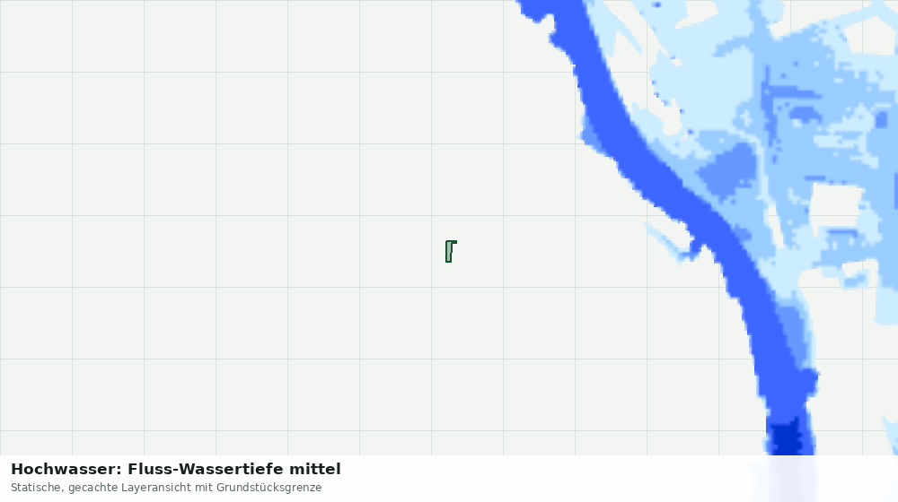 Statische Kartenansicht: Hochwasser: Fluss-Wassertiefe mittel
