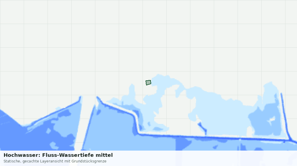 Statische Kartenansicht: Hochwasser: Fluss-Wassertiefe mittel
