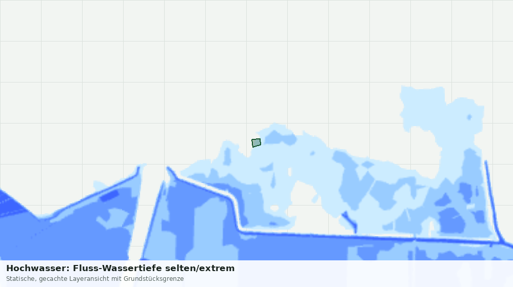 Statische Kartenansicht: Hochwasser: Fluss-Wassertiefe selten/extrem