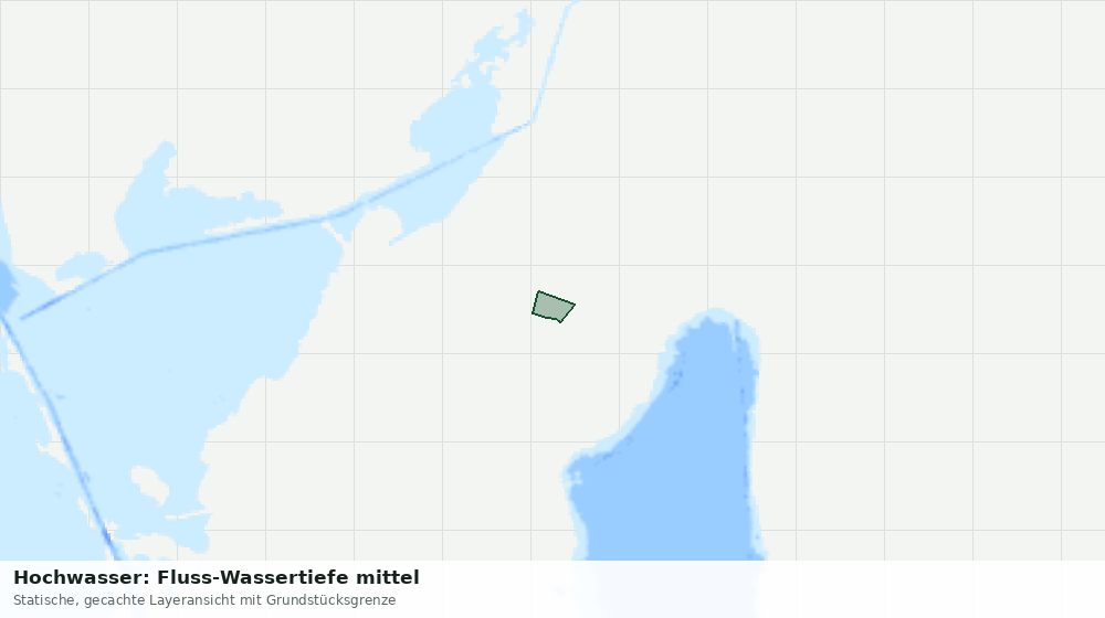 Statische Kartenansicht: Hochwasser: Fluss-Wassertiefe mittel