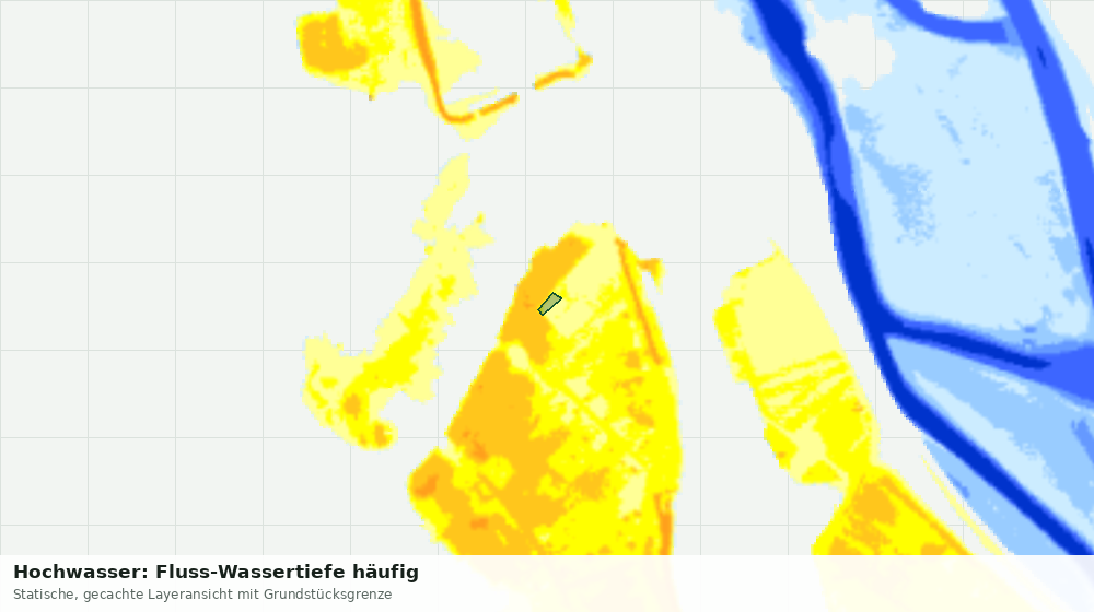 Statische Kartenansicht: Hochwasser: Fluss-Wassertiefe häufig