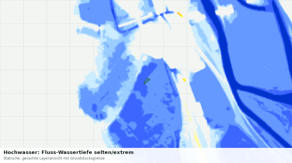 Statische Kartenansicht: Hochwasser: Fluss-Wassertiefe selten/extrem