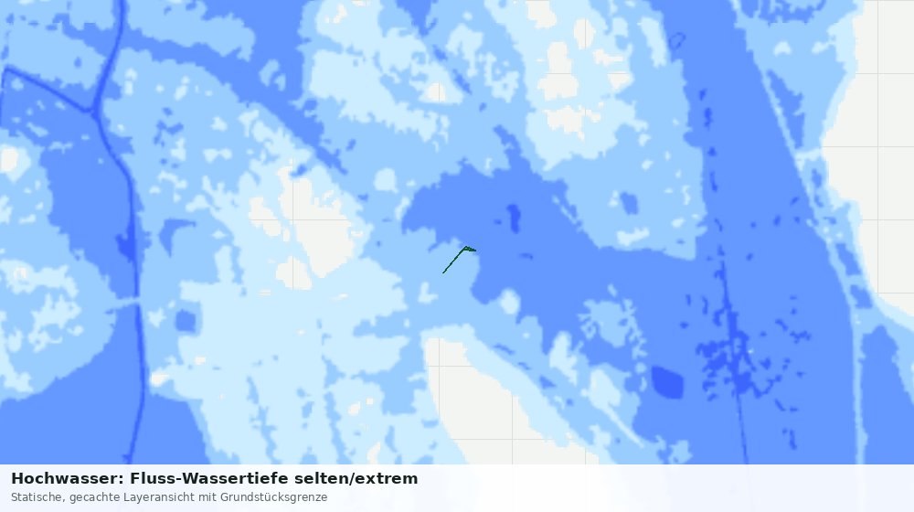Statische Kartenansicht: Hochwasser: Fluss-Wassertiefe selten/extrem