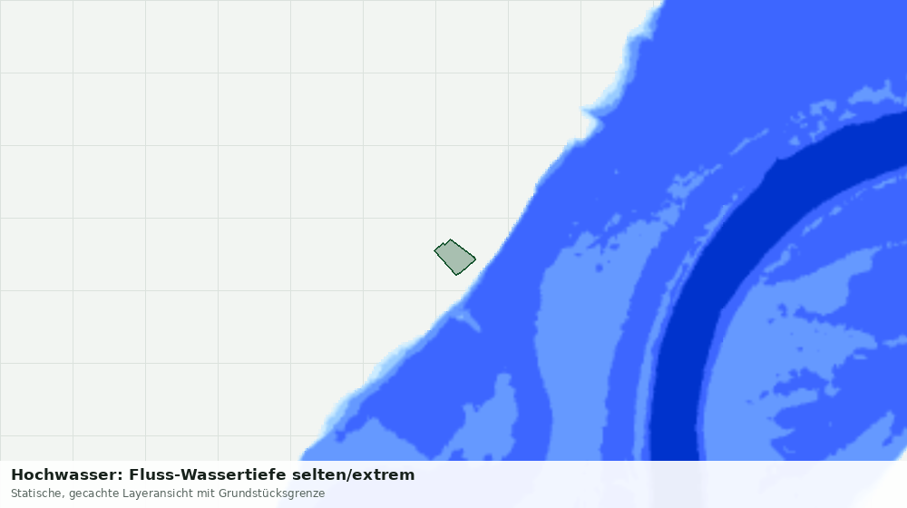 Statische Kartenansicht: Hochwasser: Fluss-Wassertiefe selten/extrem