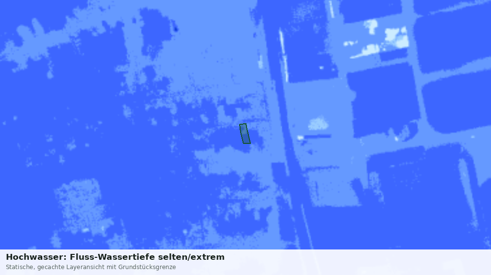 Statische Kartenansicht: Hochwasser: Fluss-Wassertiefe selten/extrem